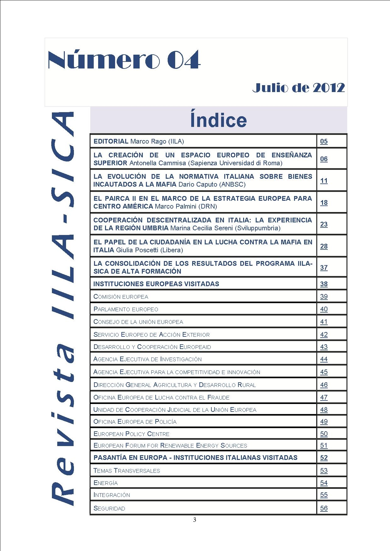 4 numero Rivista - indic e