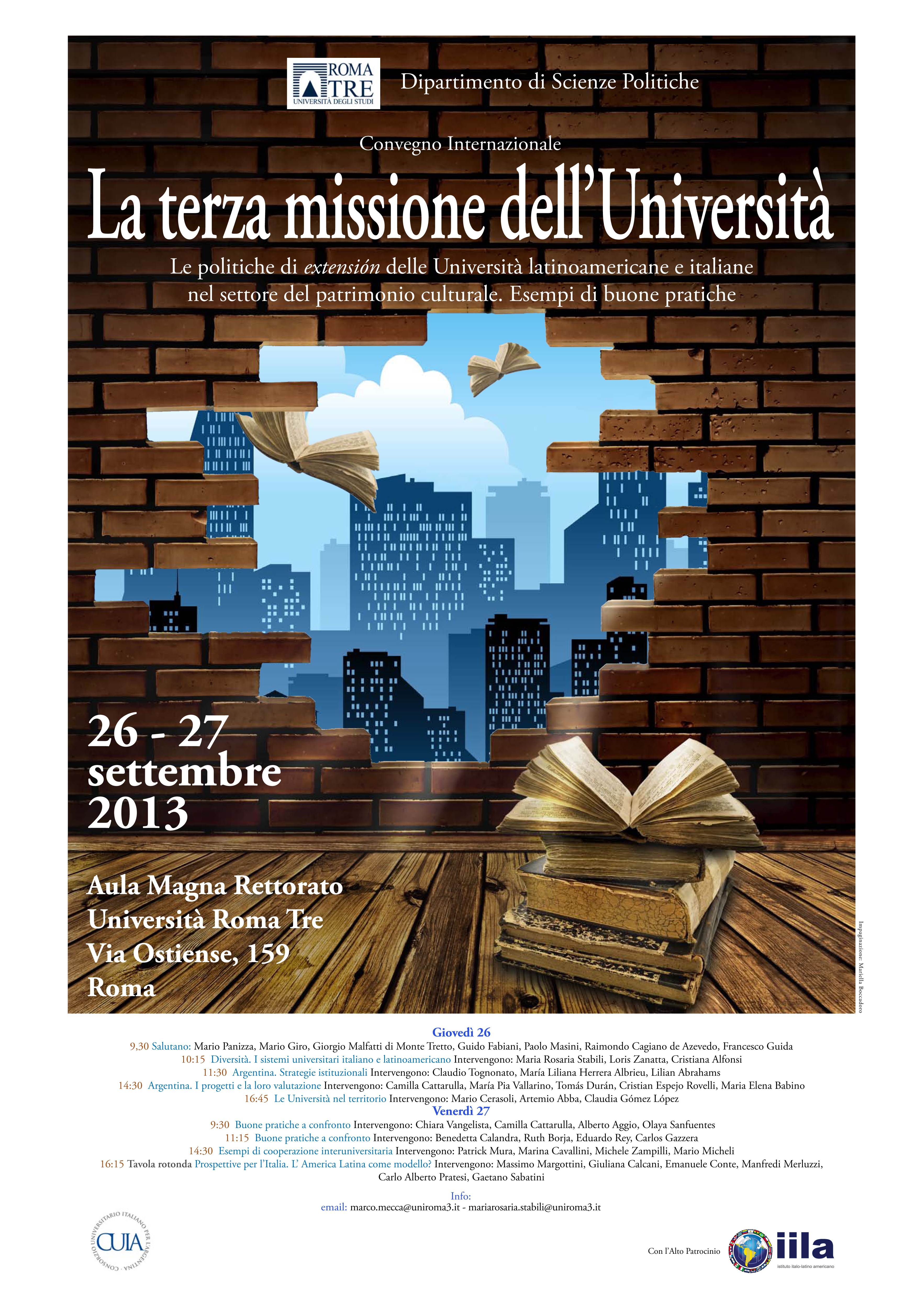 Locandina convegno roma3 26 9 2013