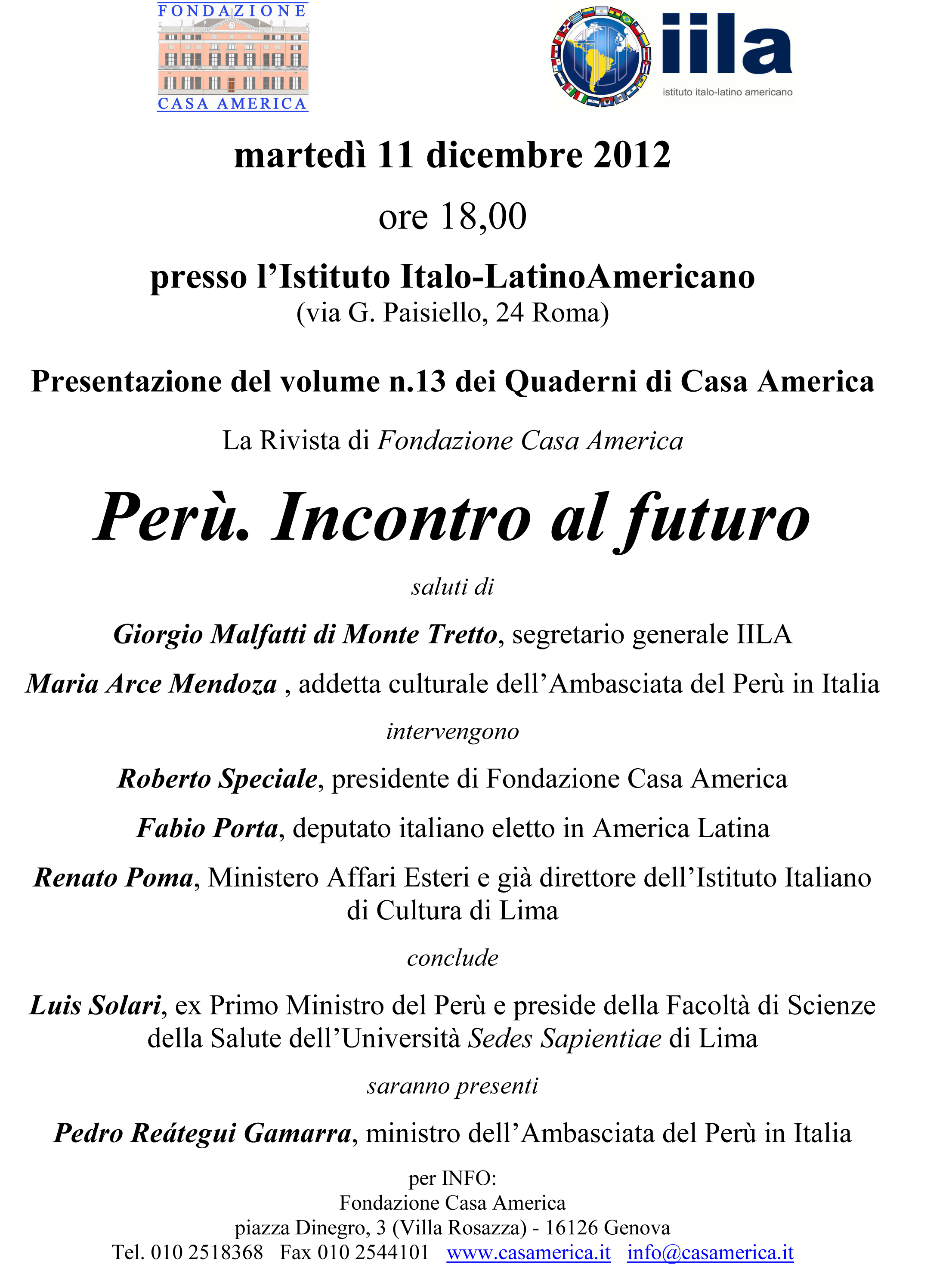 presentazione quaderni peru