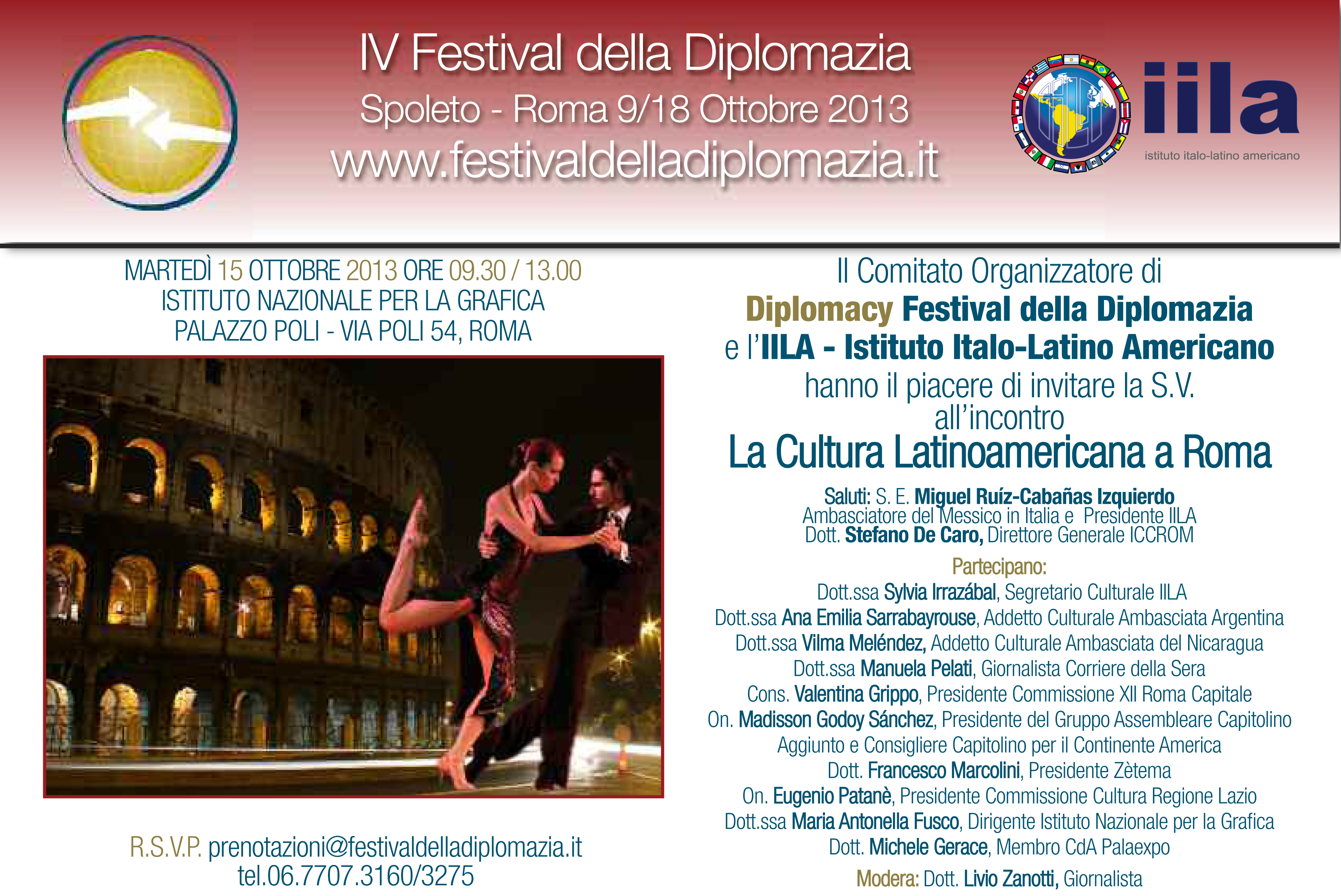 Invito La Cultura Latino Americana a Roma